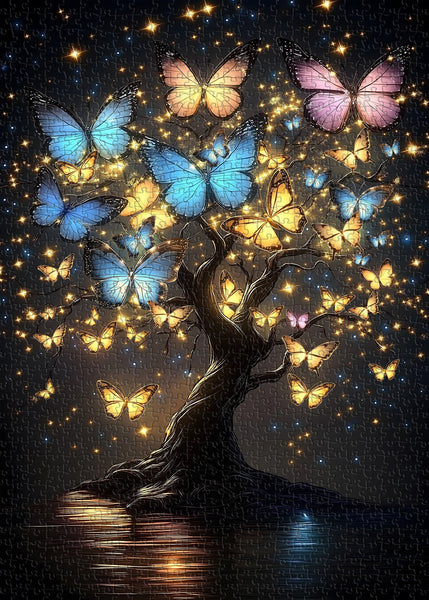 Butterfly Glow Tree Jigsaw Puzzle 1000 Pieces – Closeteyes