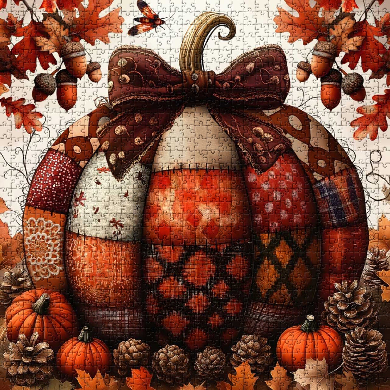 Patchwork Pumpkin Jigsaw Puzzle 1000 Piece