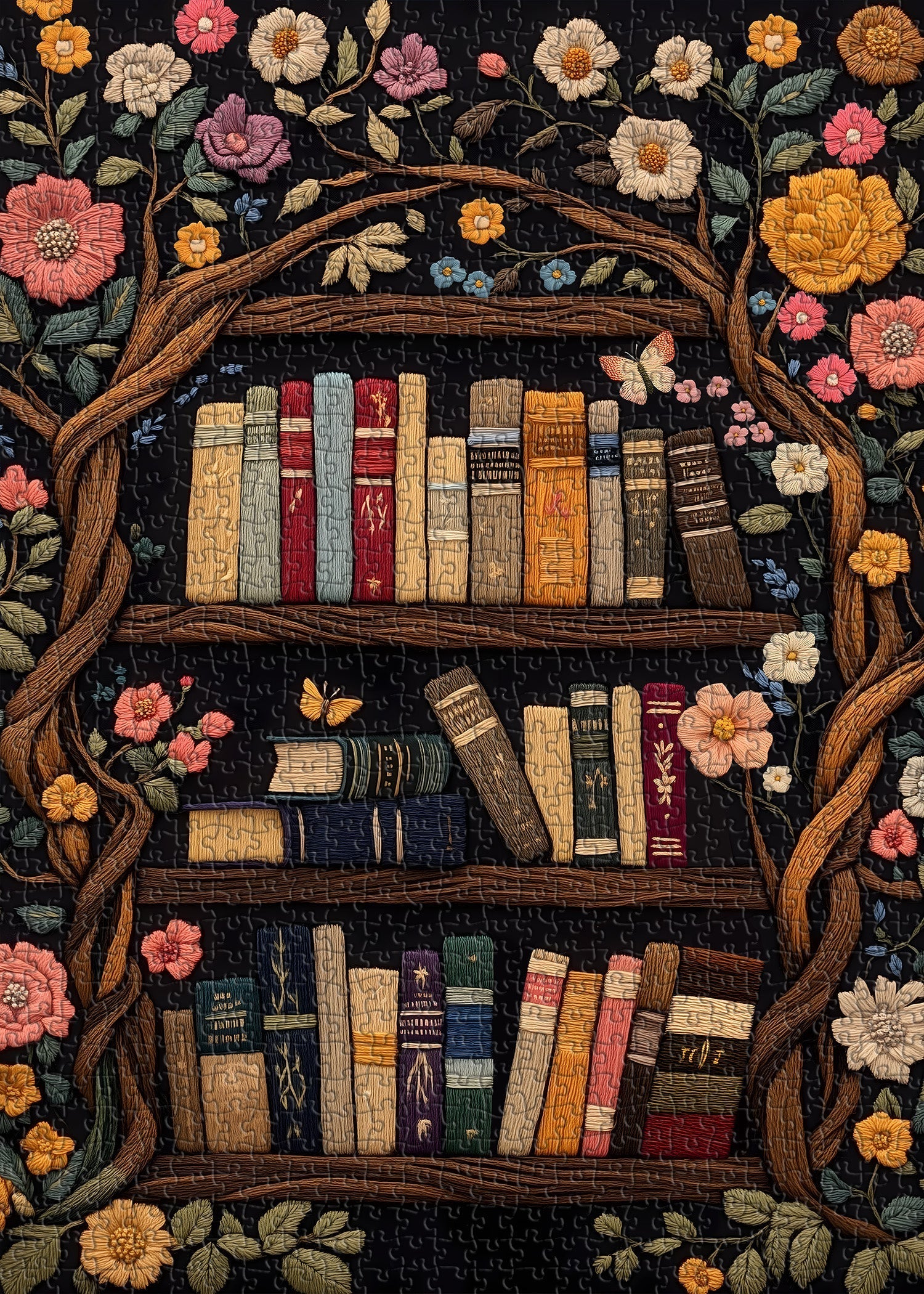 Libros entre Vines Jigsaw Puzzle 1000 piezas