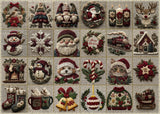 Vintage Christmas Fabric Fun Jigsaw Puzzles 1000 Pieces