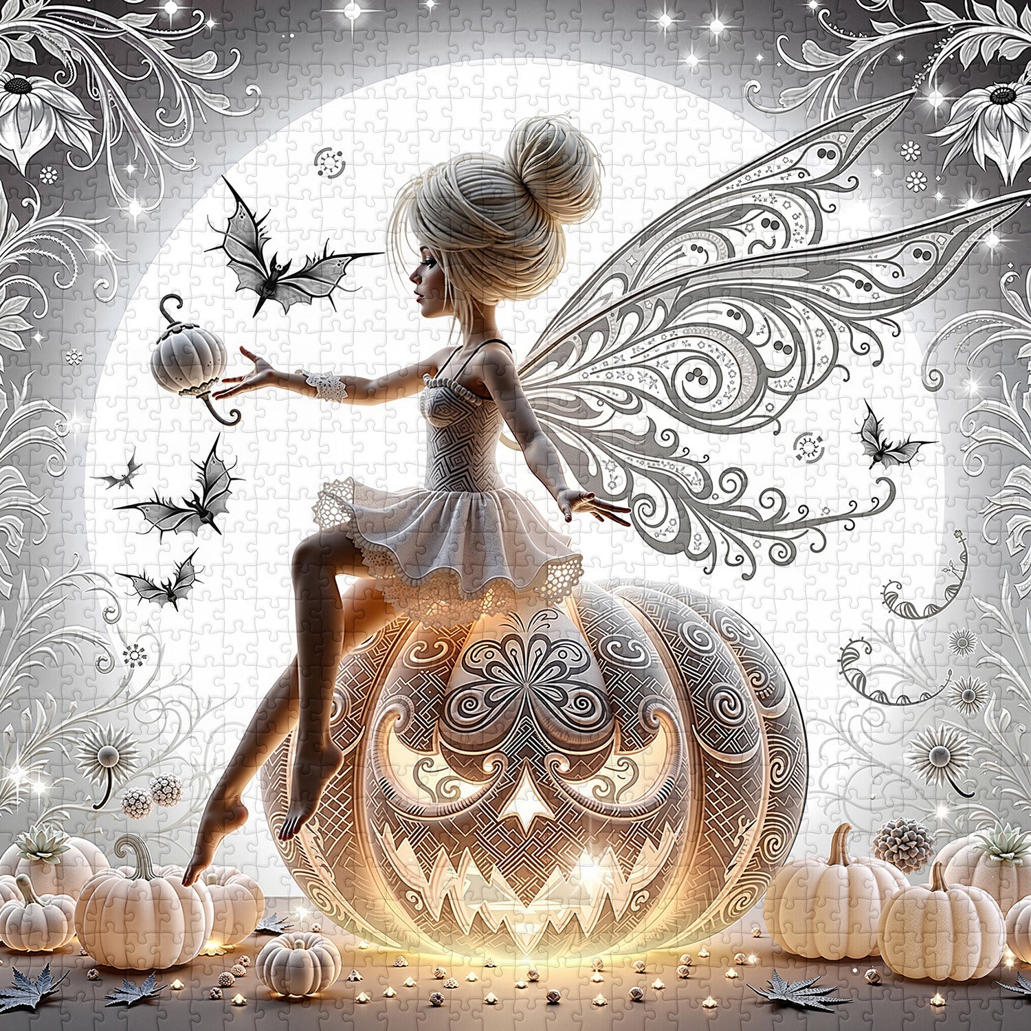 Rompecabezas de hadas de calabaza de calabaza de luna 1000 piezas