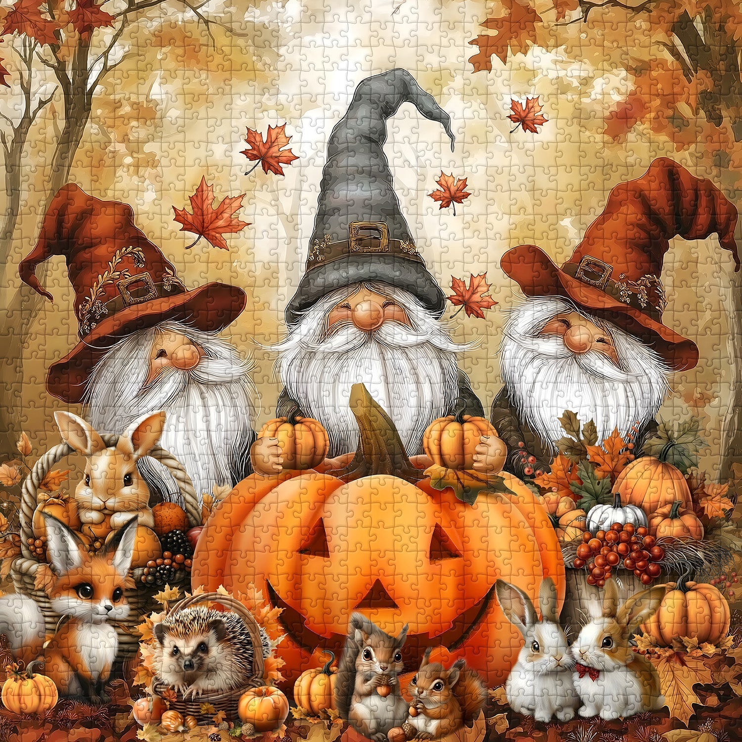 Gnome Harvest Party Jigsaw Puzzle 1000 piezas