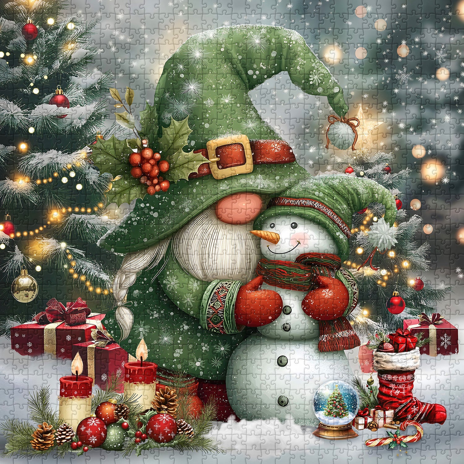 Gnome's Festive Friend Jigsaw Puzzles 1000 Pieces