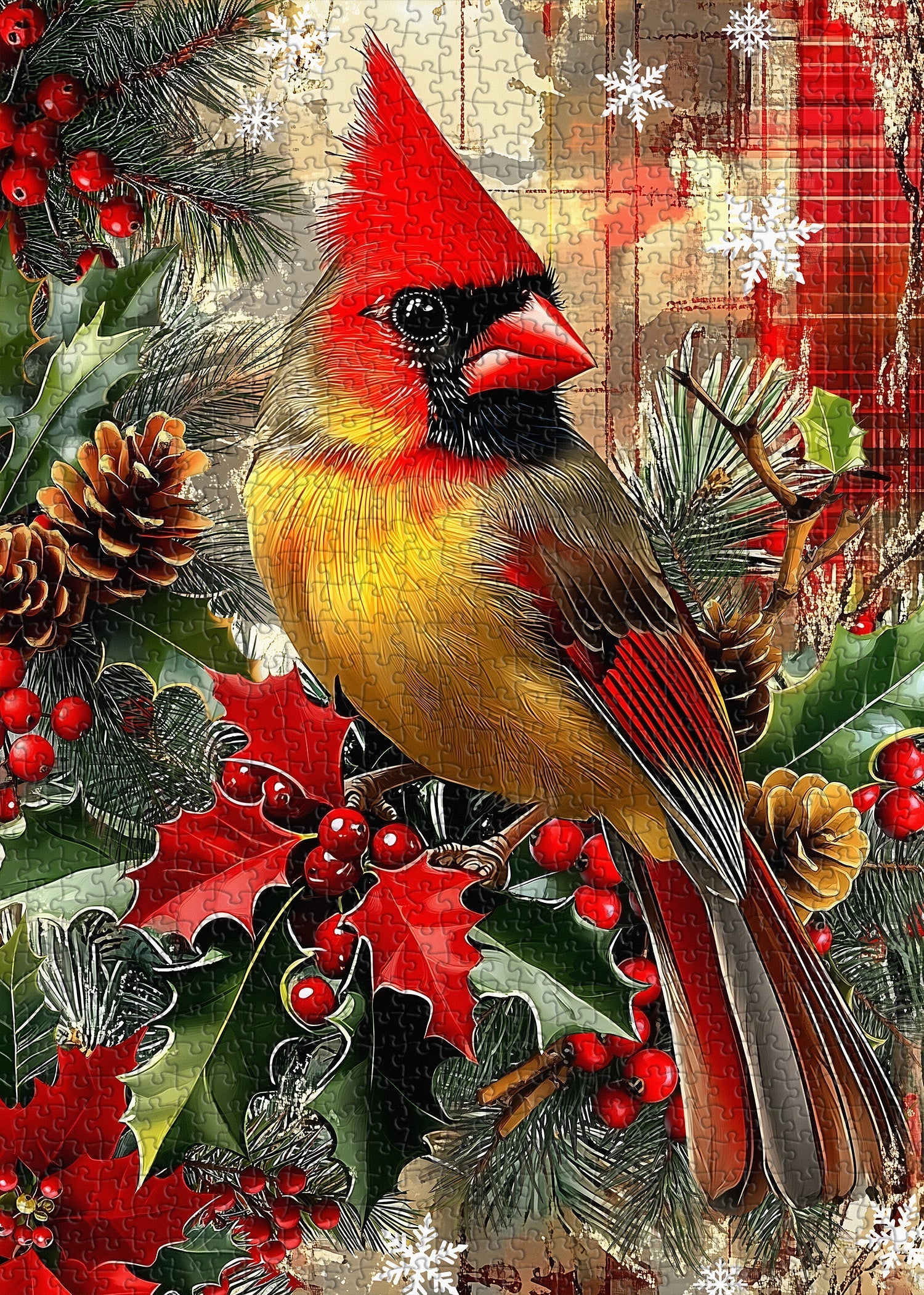 Cardenal de Navidad Rompecabezas Puzzle 1000 piezas