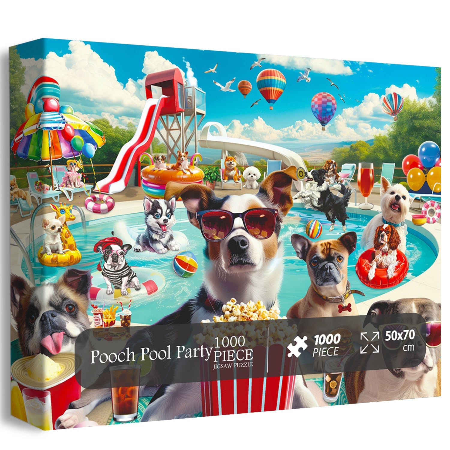 Pooch Pool Party Jigsaw Puzzle 1000 piezas