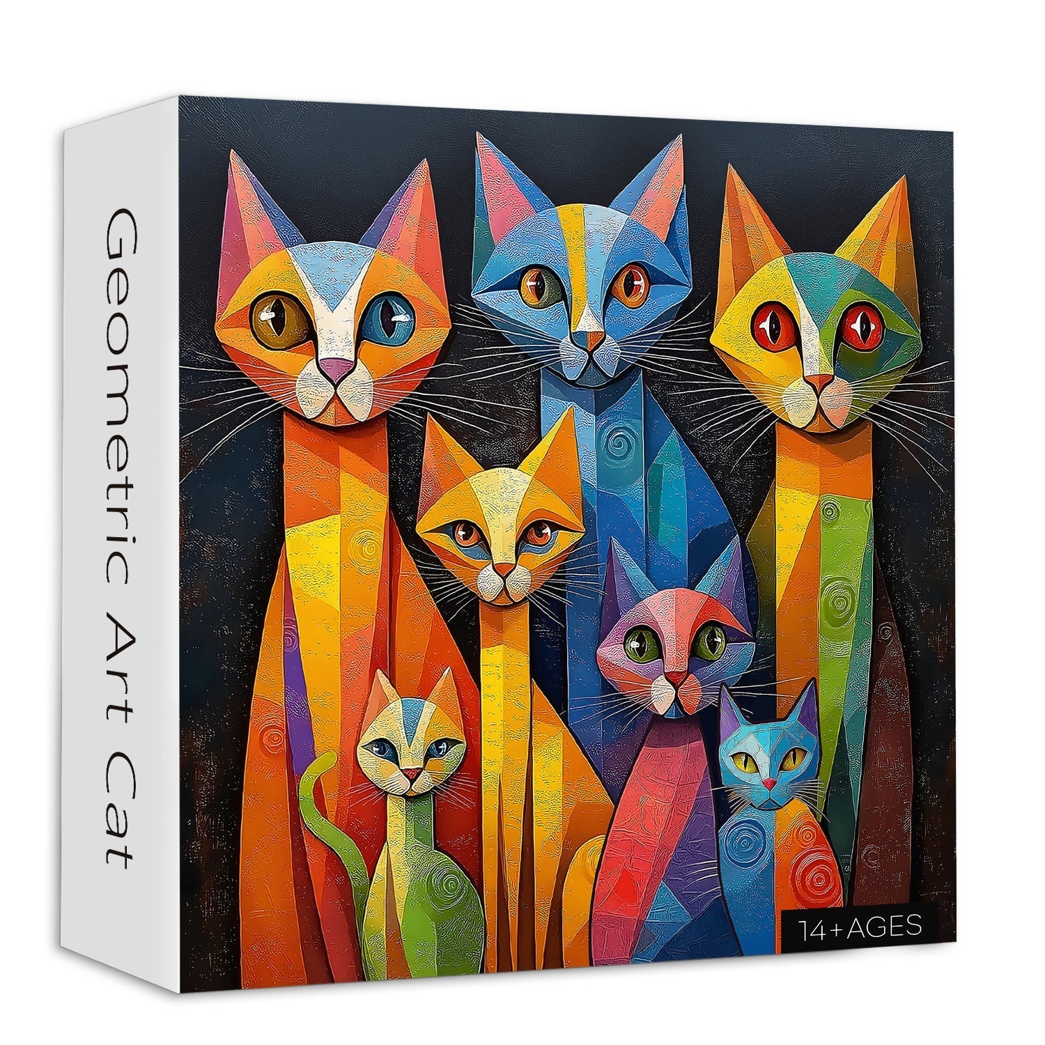 Geometric Art Cat Jigsaw Puzzle 1000 Piece