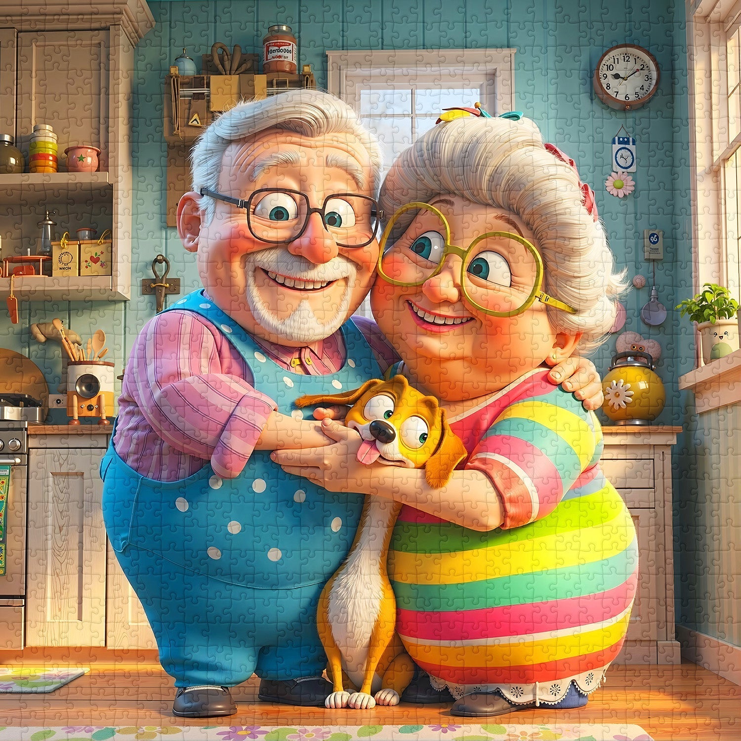 Cuddles in the Kitchen Jigsaw Puzzle 1000 Pieces
