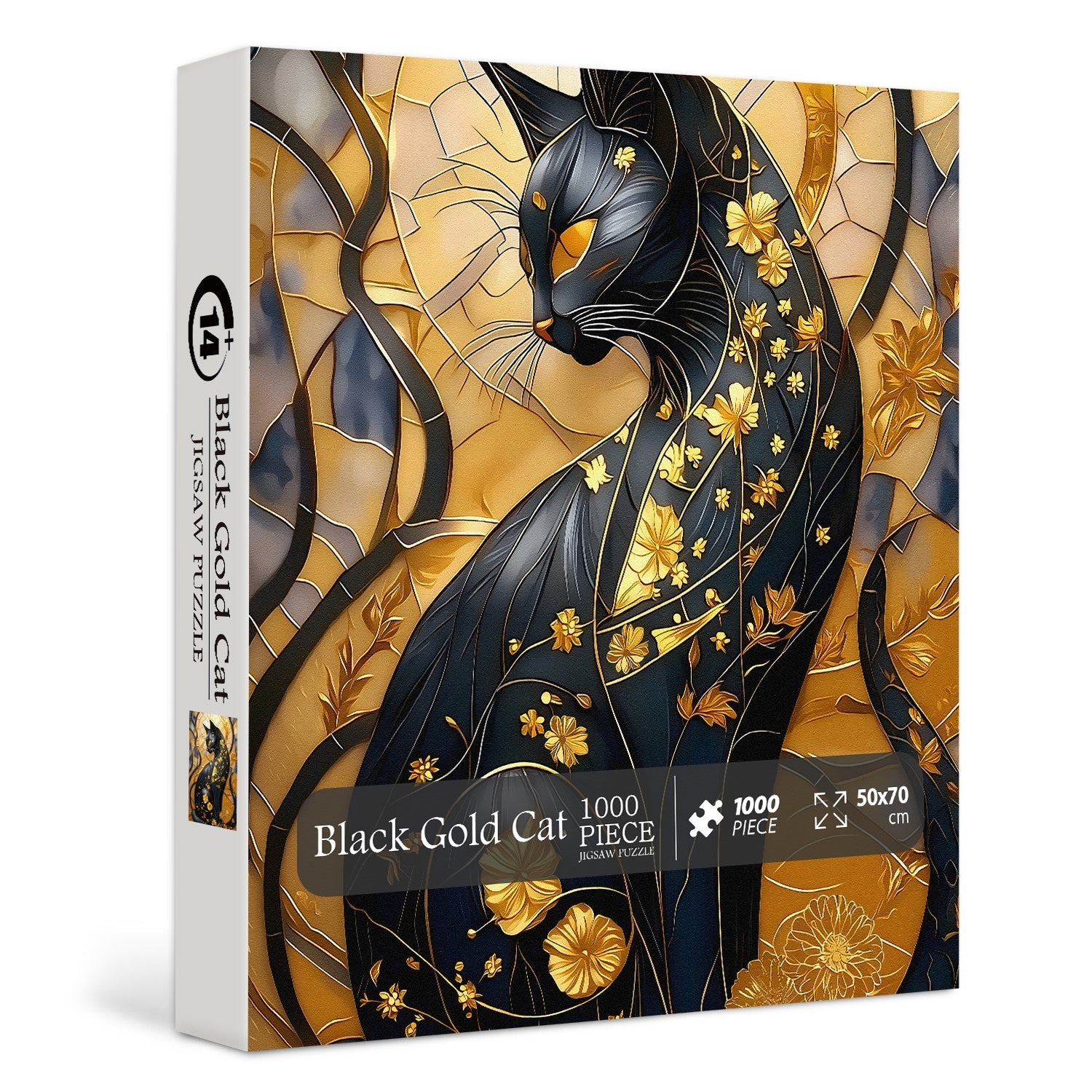 Black Gold Cat Jigsaw Puzzle 1000 Pieces
