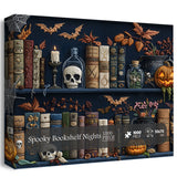 Spooky Bookshelf Nights Rompecabezas 1000 piezas