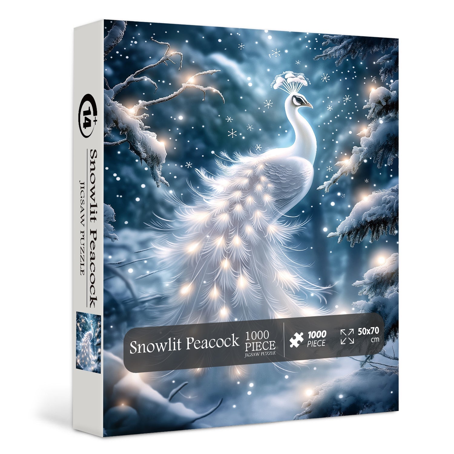 Snowlit Peacock Jigsaw Puzzle 1000 Pieces