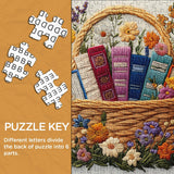 Libros florales Basket Rompecabezas Pizzles 1000 piezas