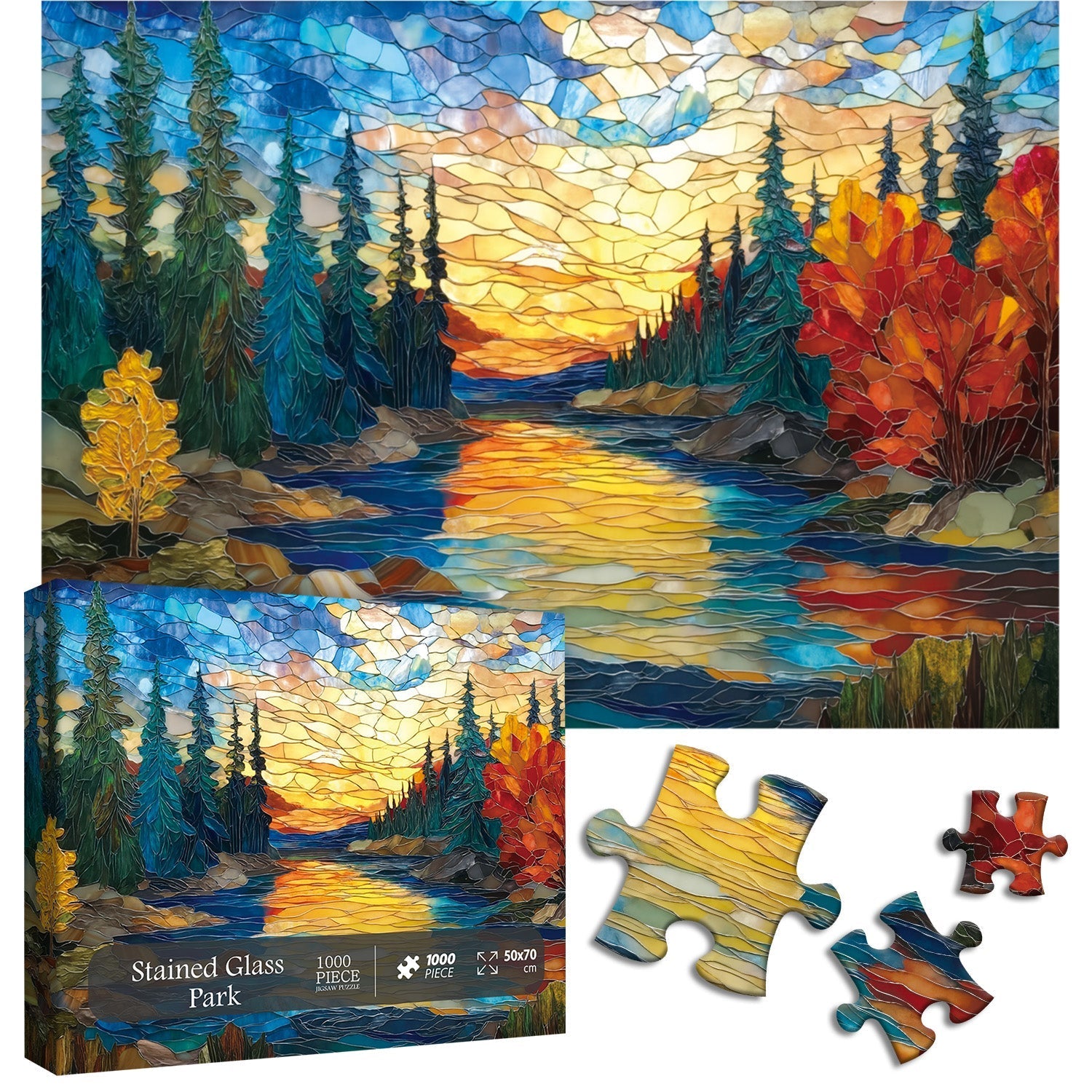 Parque de vidrieras rompecabezas Puzzle 1000 piezas