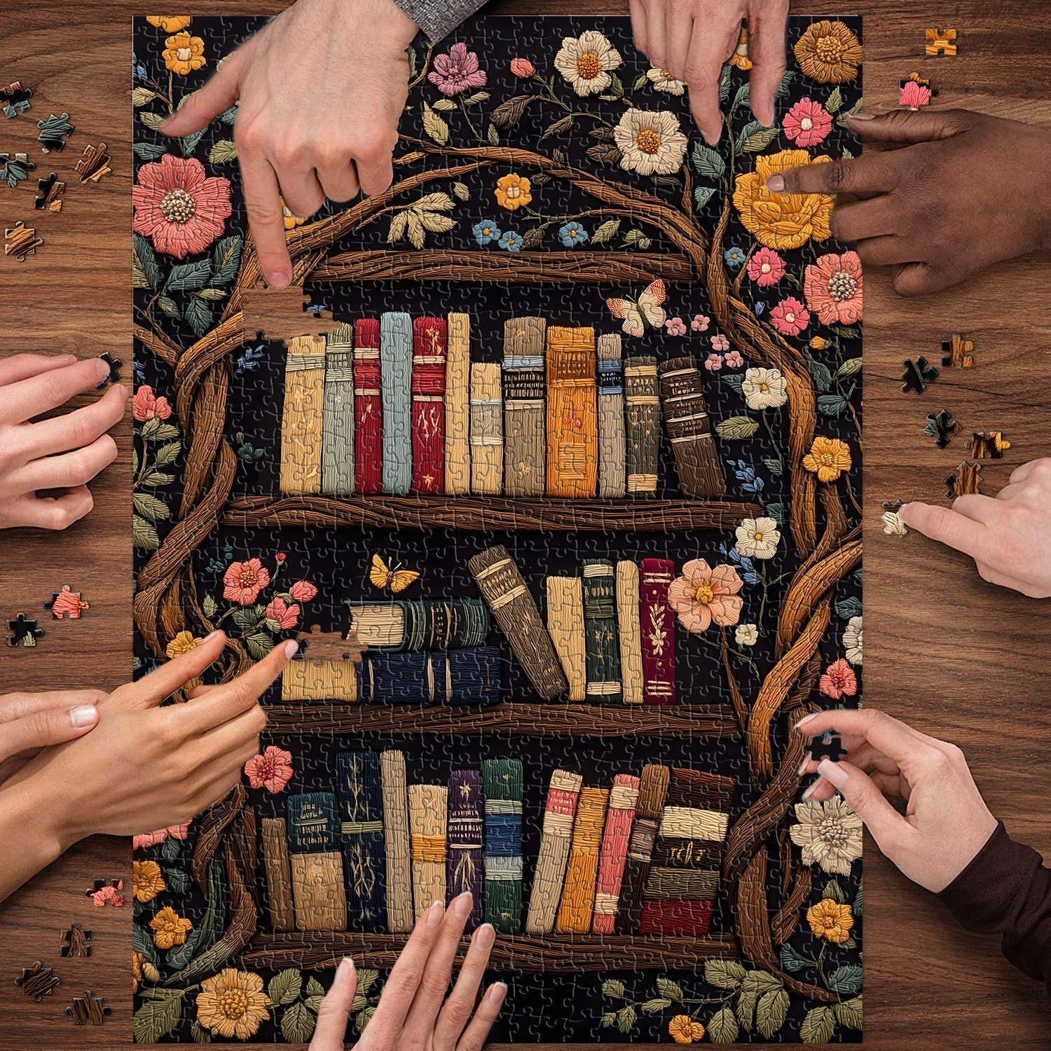 Libros entre Vines Jigsaw Puzzle 1000 piezas