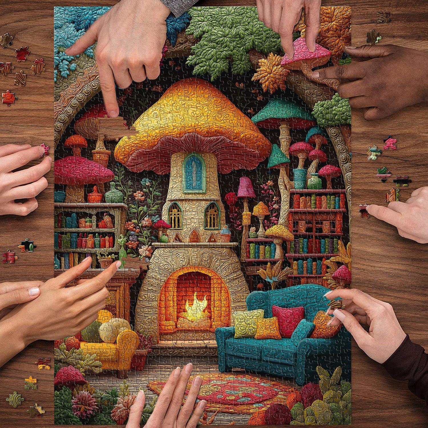 Mushroom House Jigsaw Puzzle 1000 Pieces
