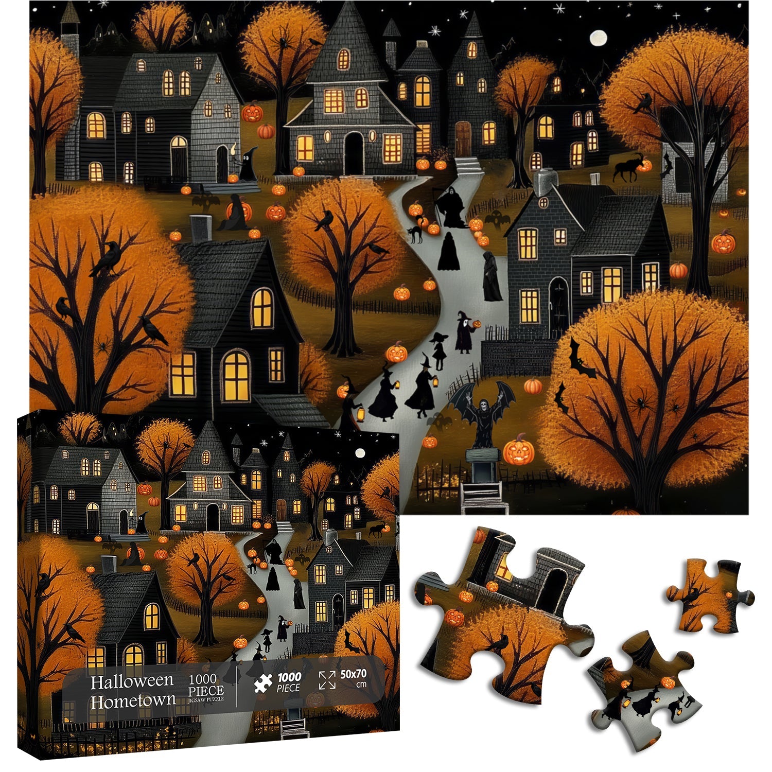 Halloween Heimatstadt Puzzle 1000 Stücke