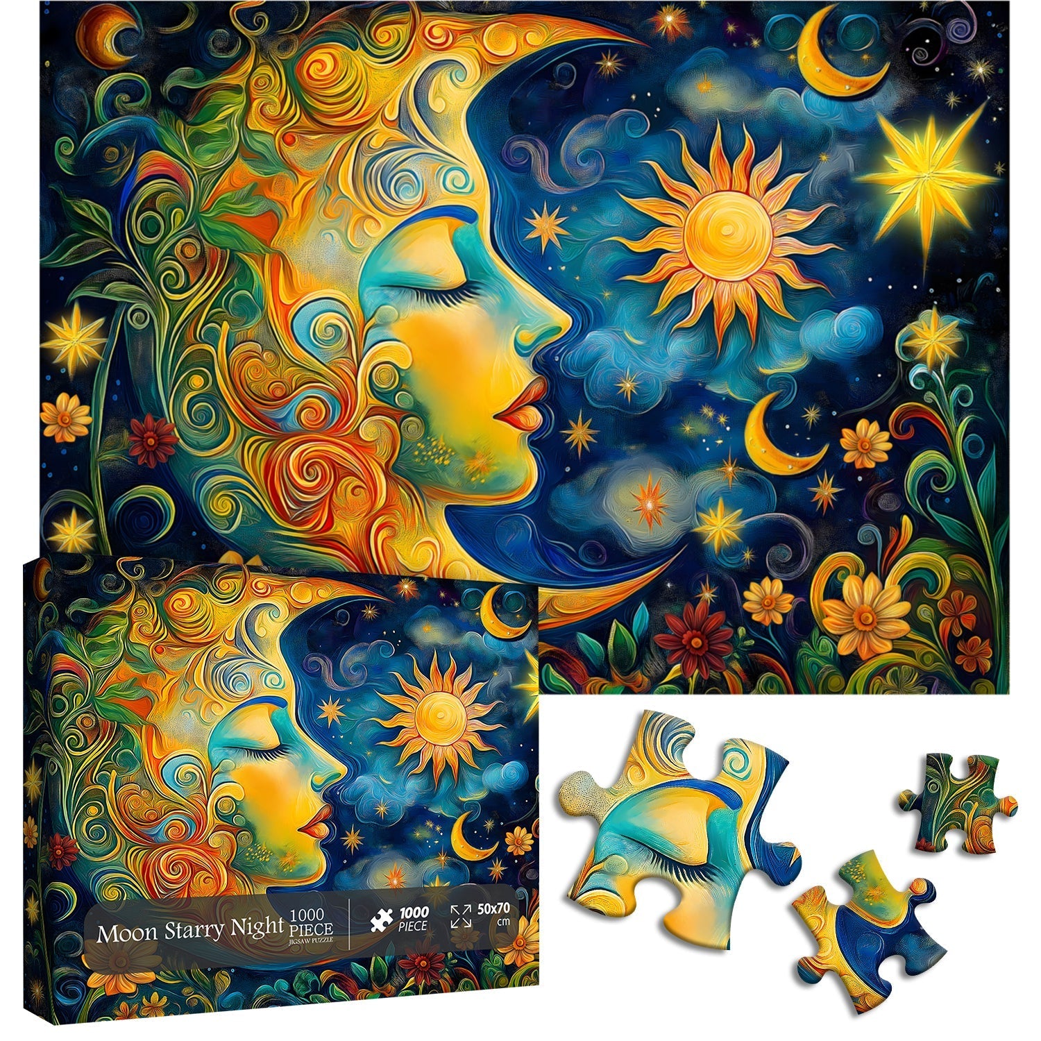 Luna Starry Night Jigsaw Puzzle 1000 Piezas