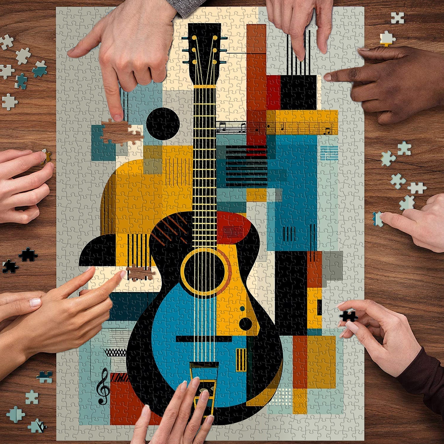 Puzzle de guitare d'art moderne 1000 pièces