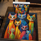Geometric Art Cat Jigsaw Puzzle 1000 Piece