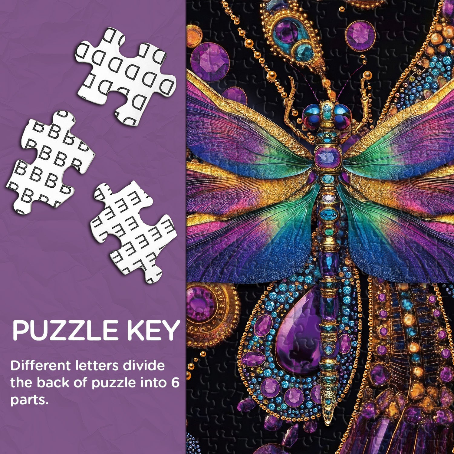 Gemstone Dragonfly Jigsaw Hozzles 1000 piezas