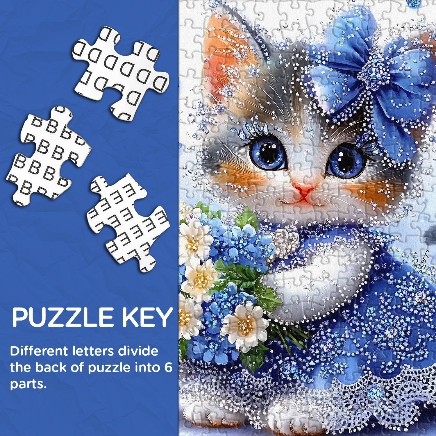 The Sapphire Kitten Jigsaw Puzzle 1000 Pieces