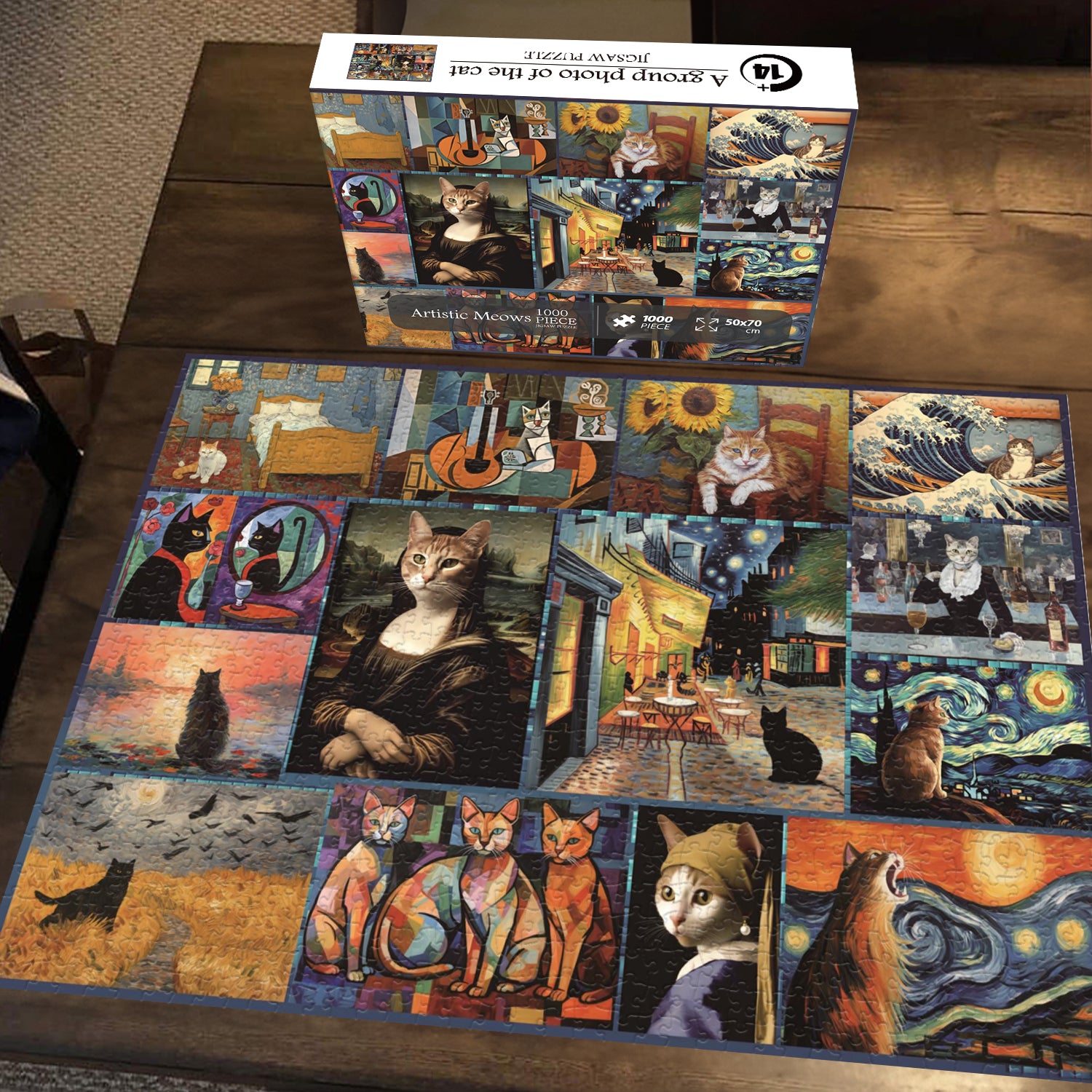 Meows artísticos rompecabezas Puzzle 1000 piezas