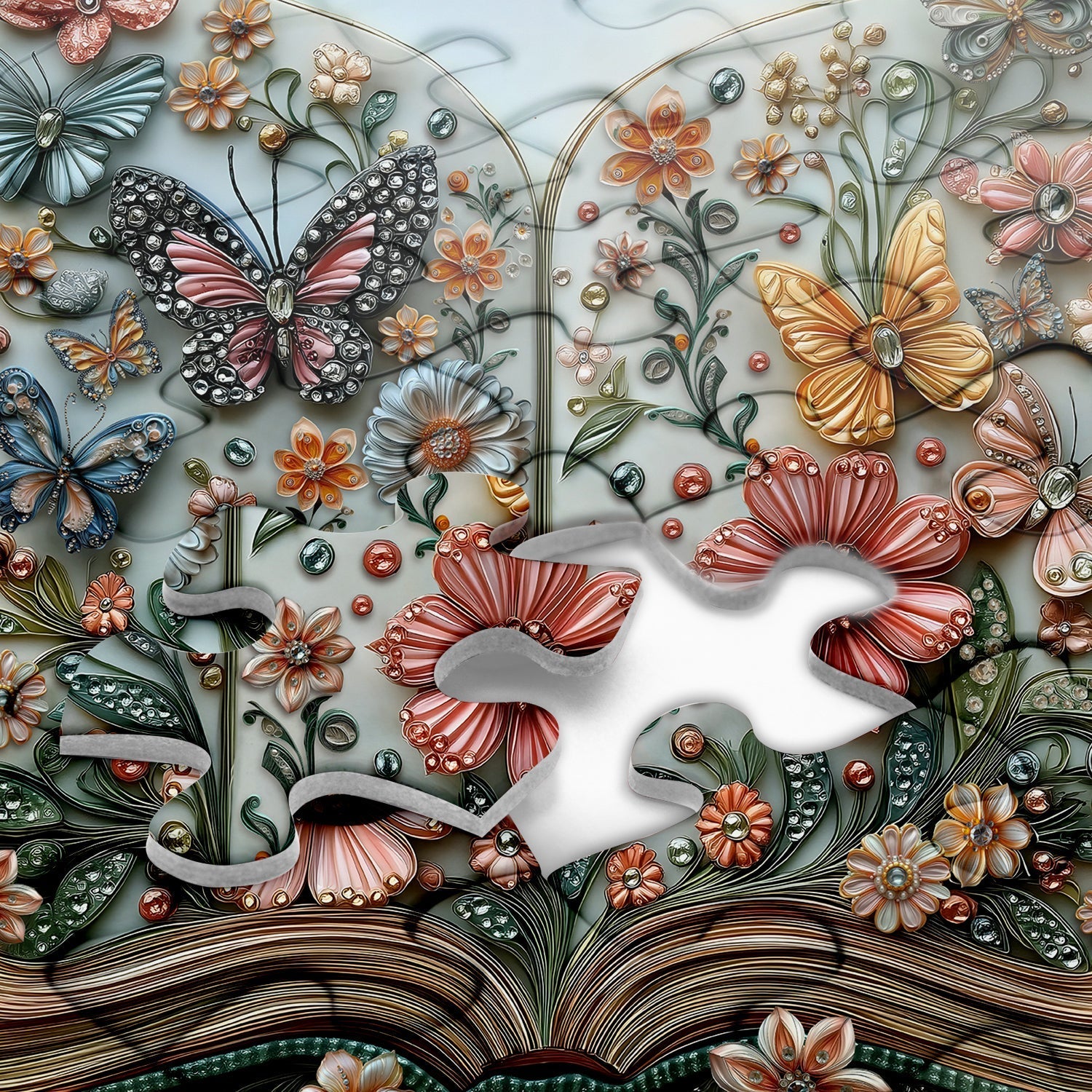 Blooming Pages Jigsaw Puzzles 1000 Pieces