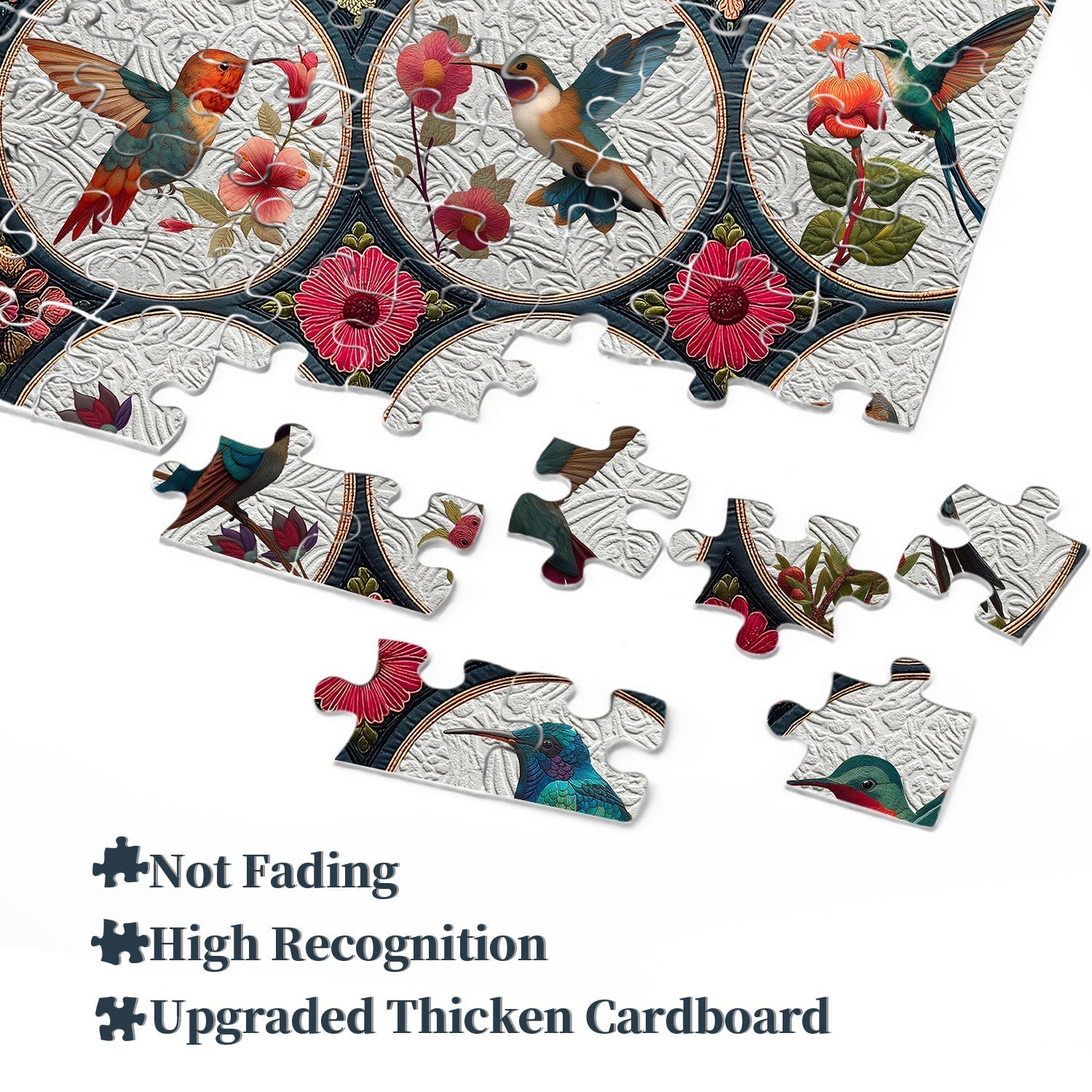 Colibríes entre flores rompecabezas rompecabezas 1000 piezas