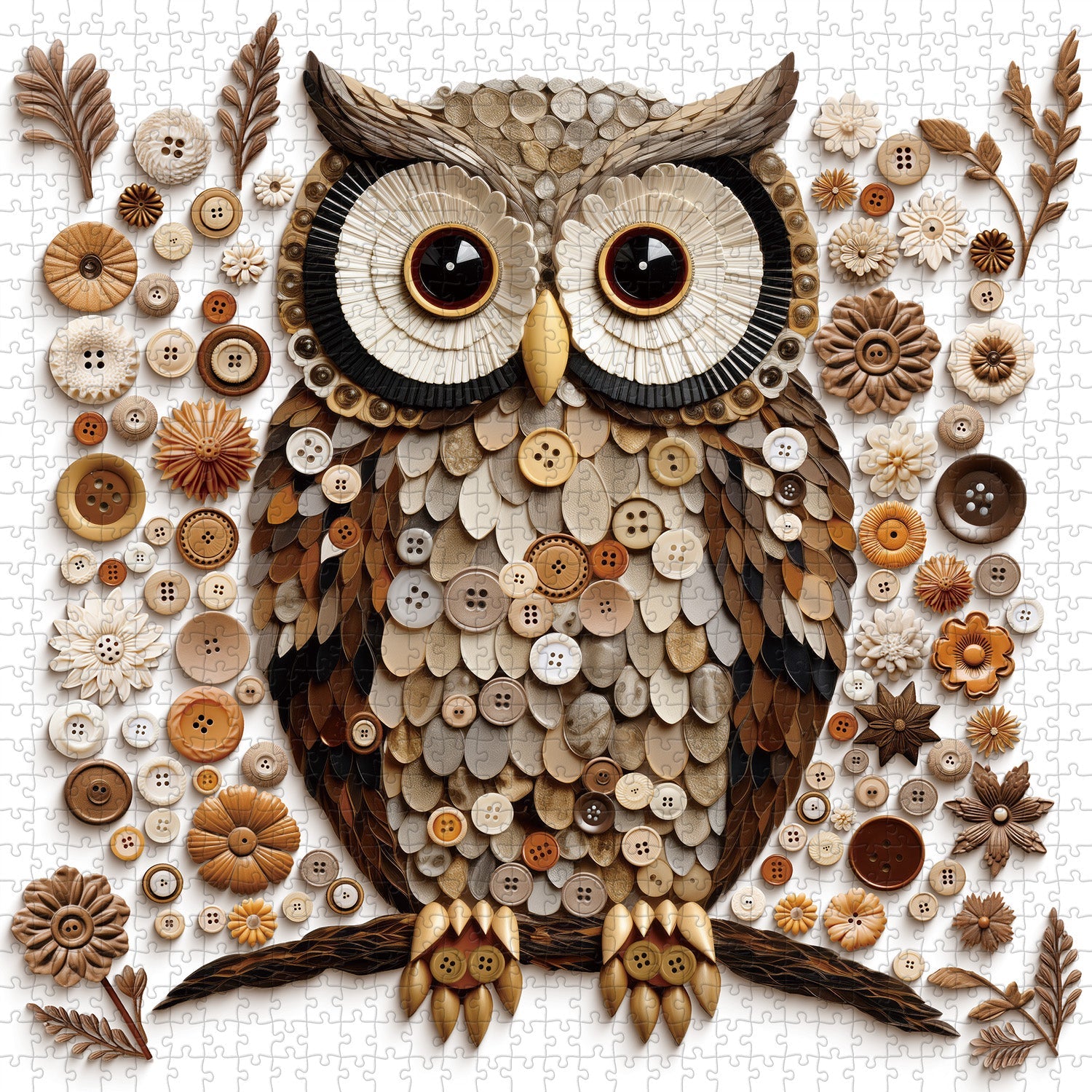 Botón Owl Jigsaw Puzzle 1000 piezas