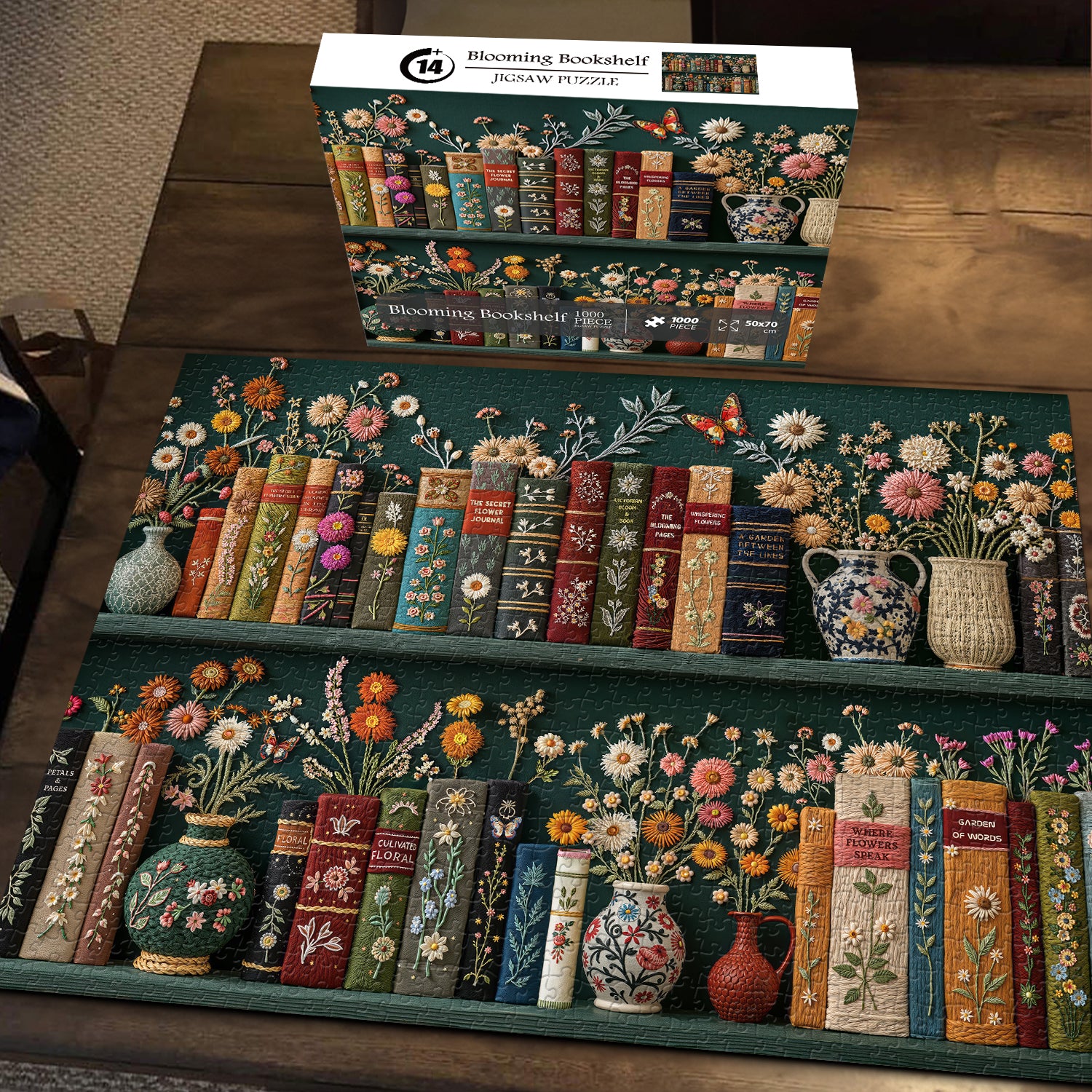 Rompecabezas de estantería de floración 1000 piezas