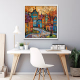 Colorido pueblo rompecabezas 1000 piezas