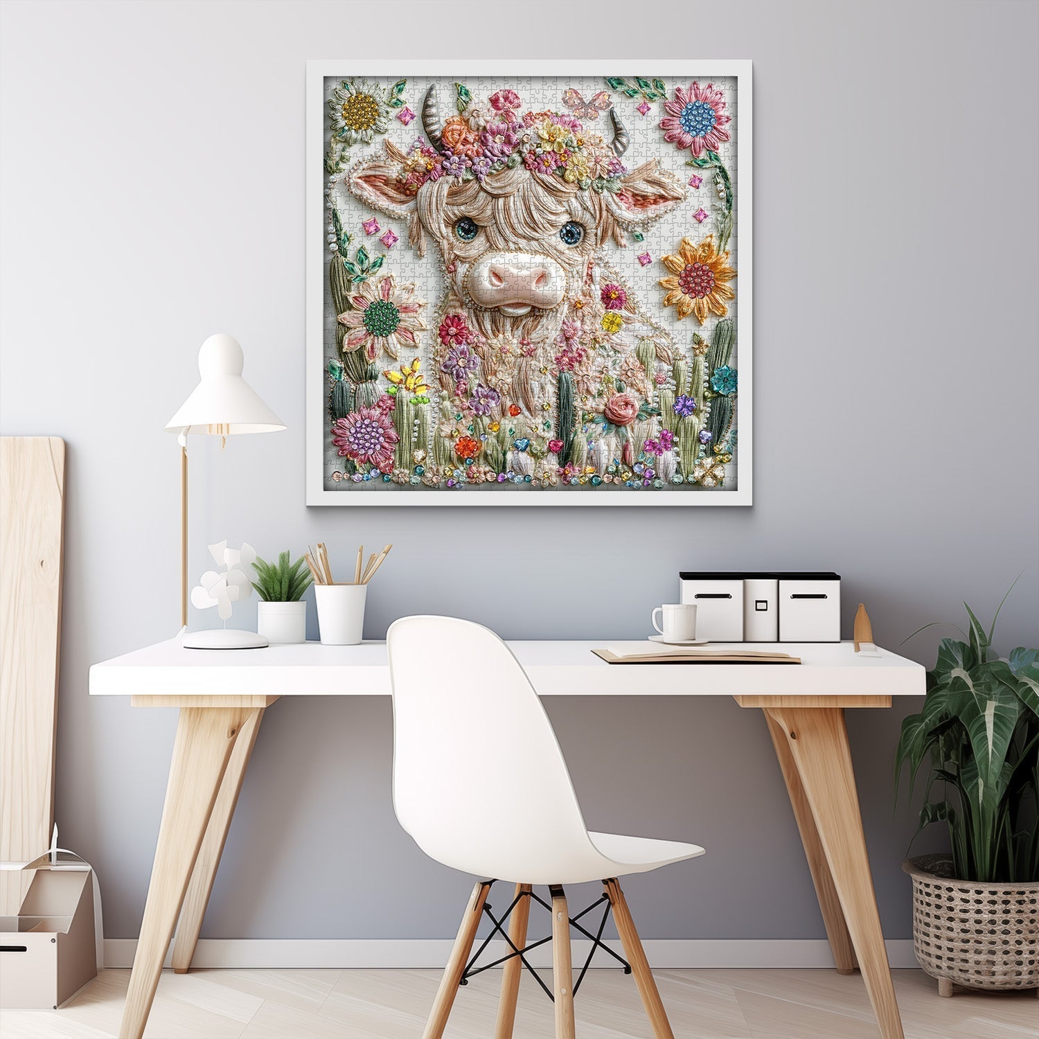 Elegante Volcillo de vaca Puzzle 1000 piezas