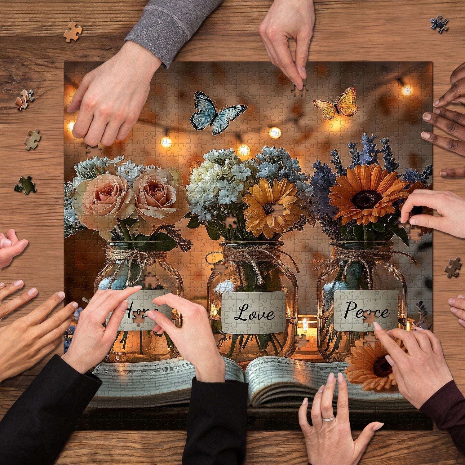 Goscos acogedores Flores Rompecabezas Puzzle 1000 Piezas