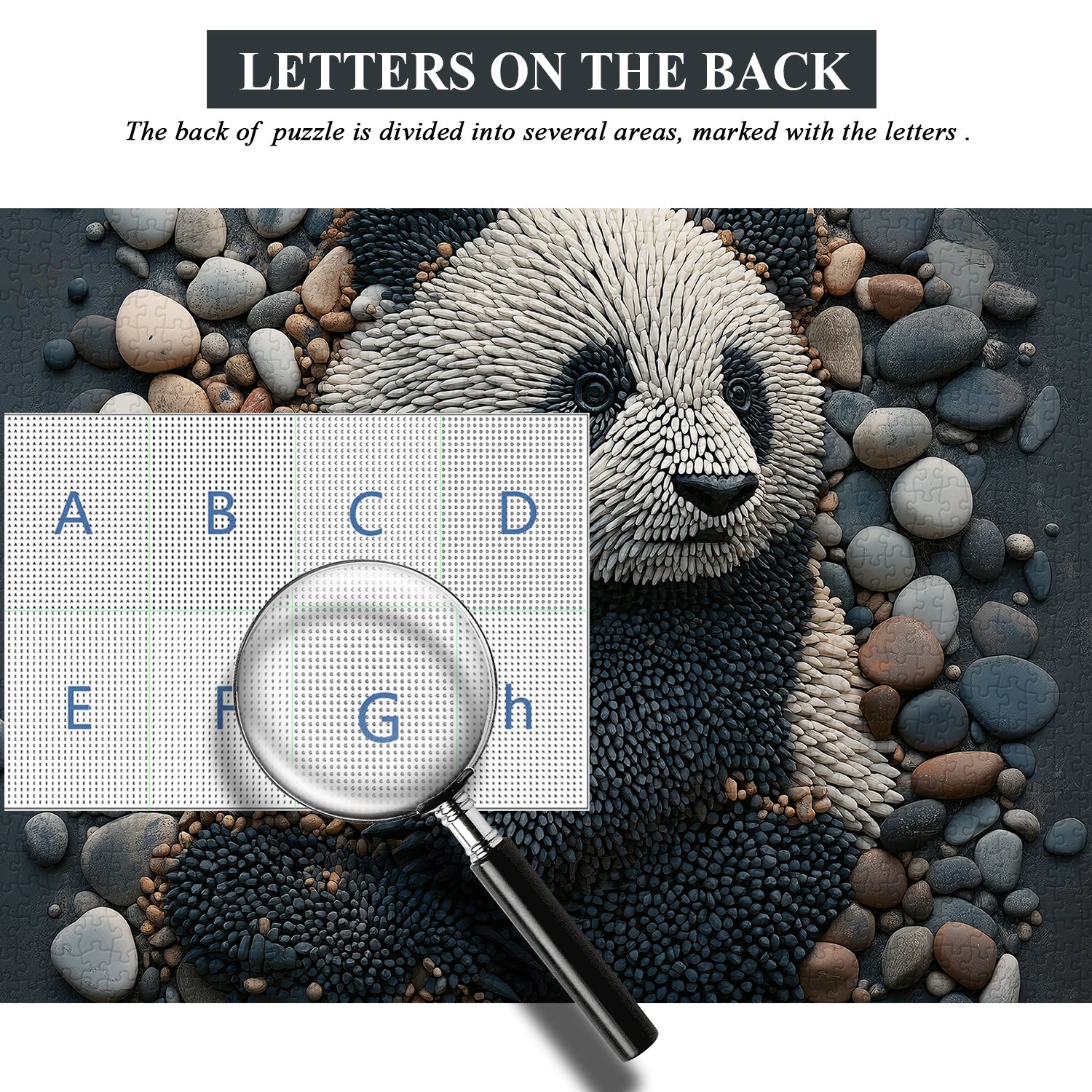 Rock Art Panda Jigsaw Puzzles 1000 piezas