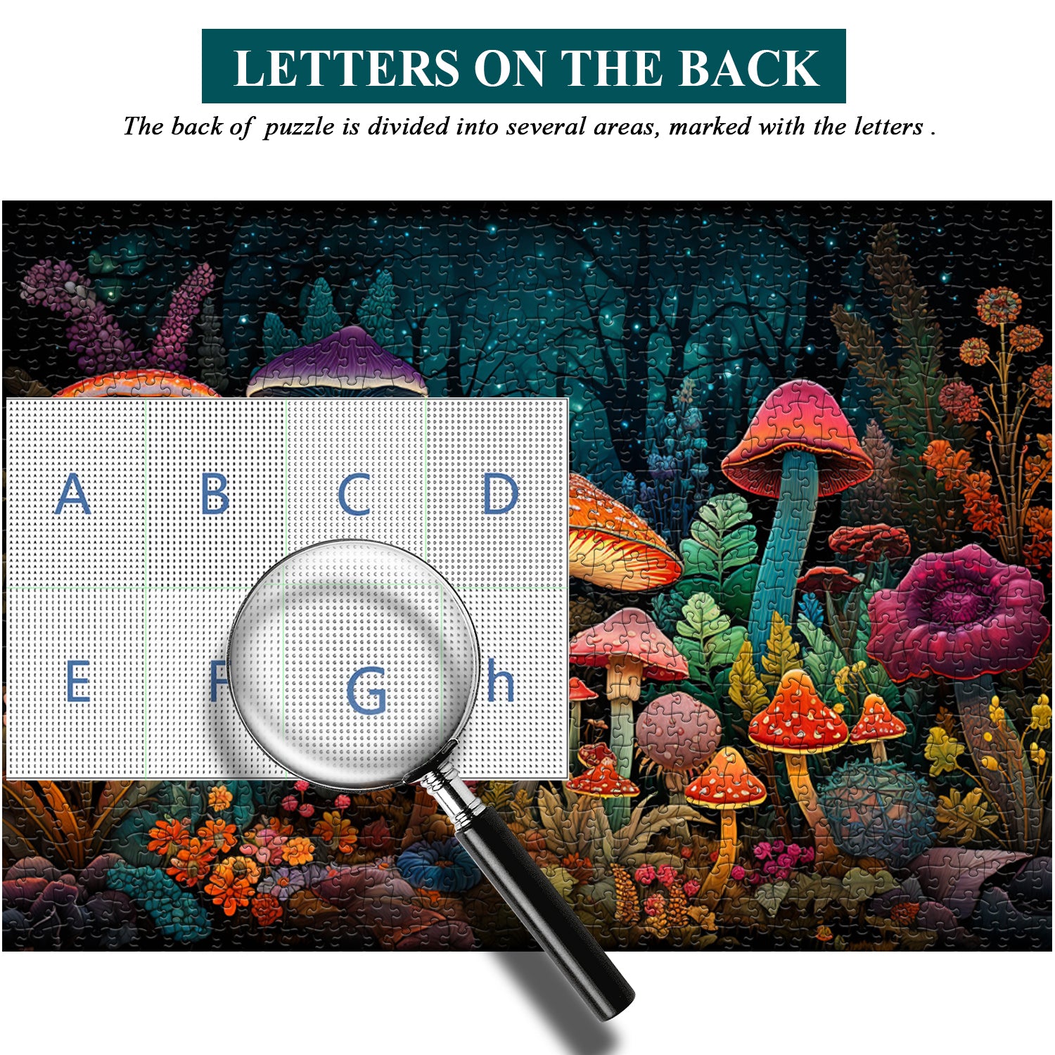 Rompecabezas del bosque de hongos 1000 piezas