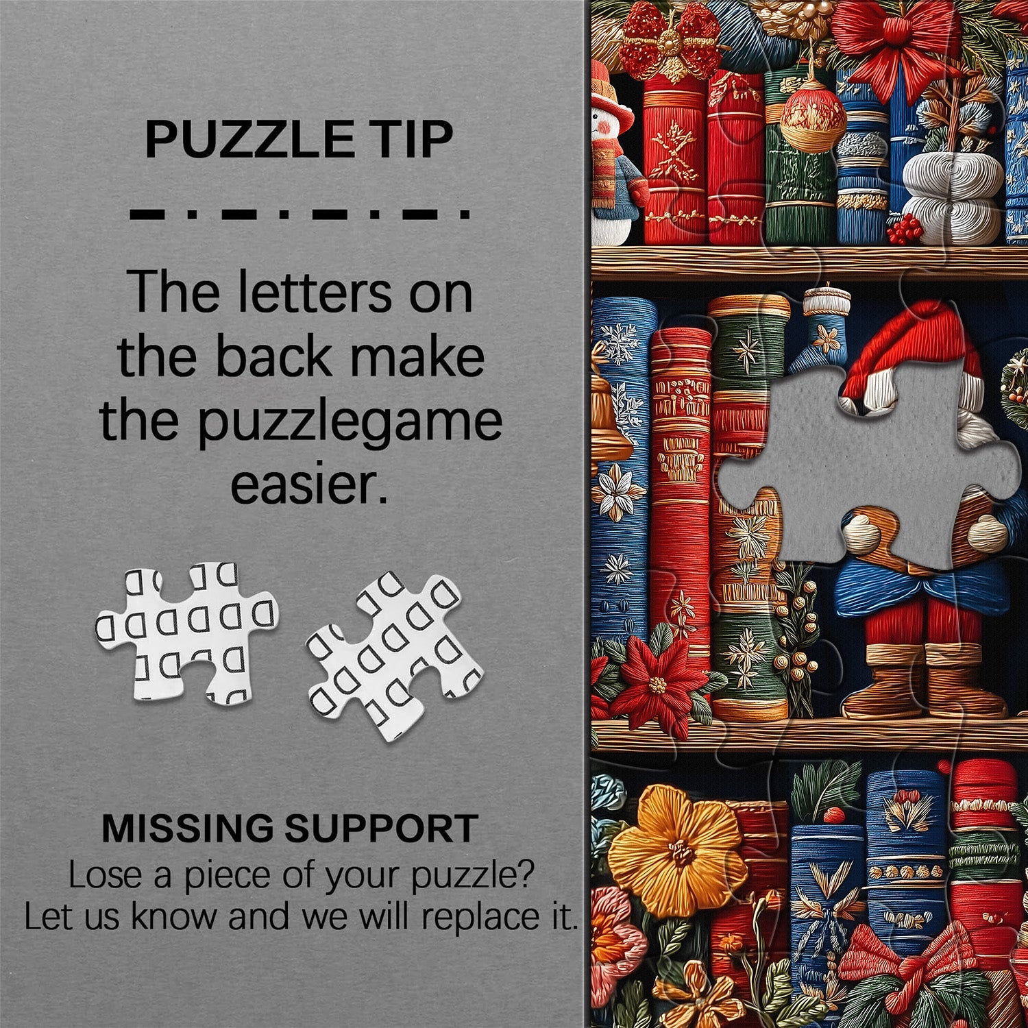 Acogedor estante de navidad rompecabezas 1000 piezas