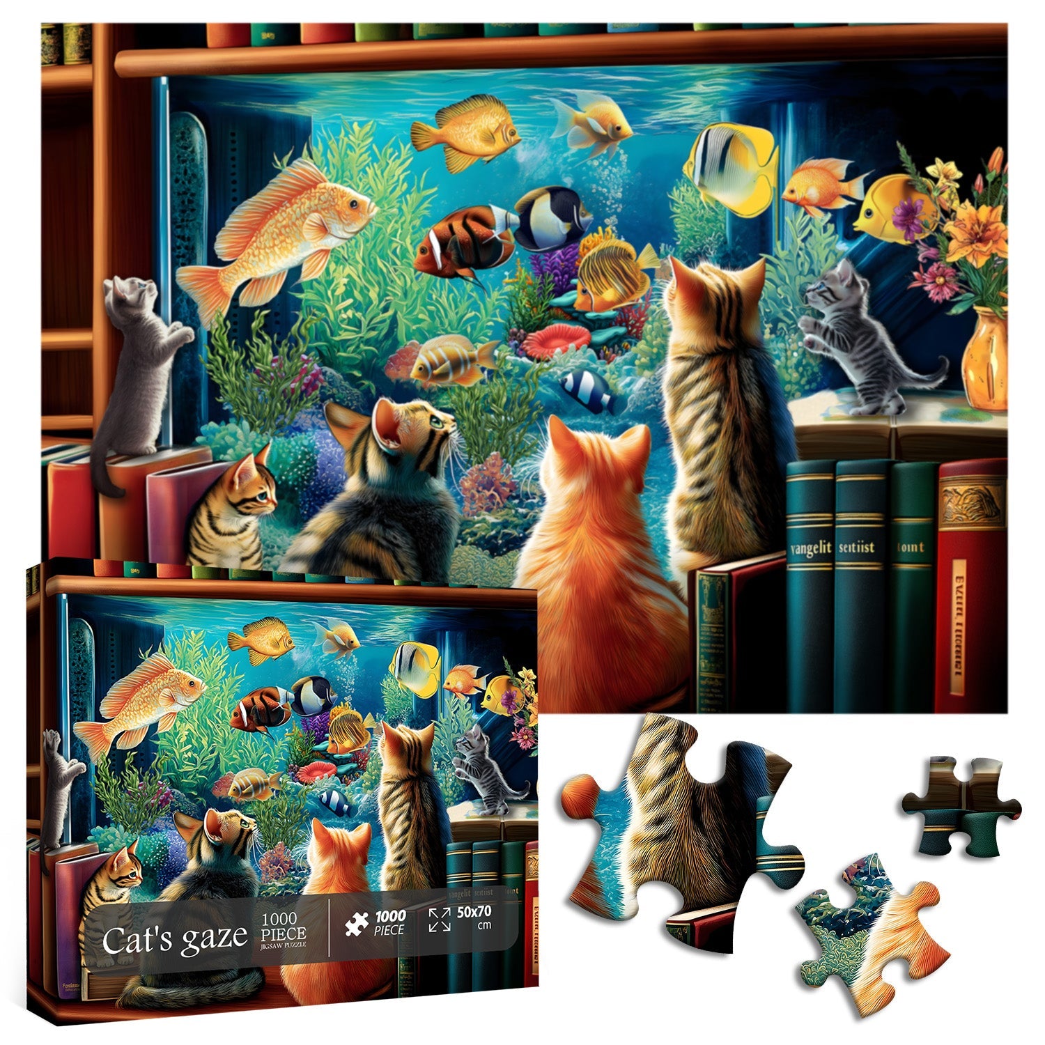 Katze Blickpuzzle 1000 Stücke