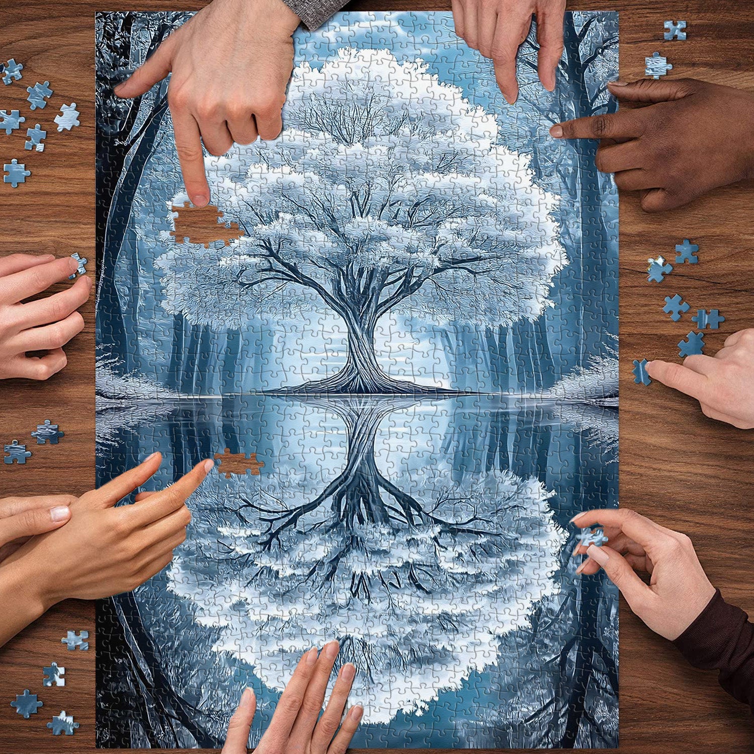 Pielz de Jigsaw de Árbol del Miror 1000