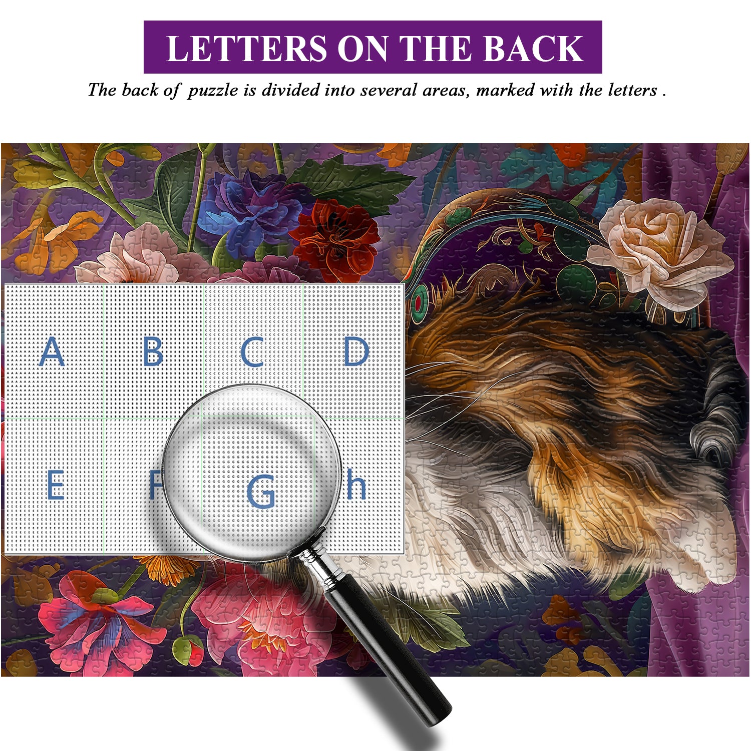 Cat y flores rompecabezas Puzzle 1000 piezas