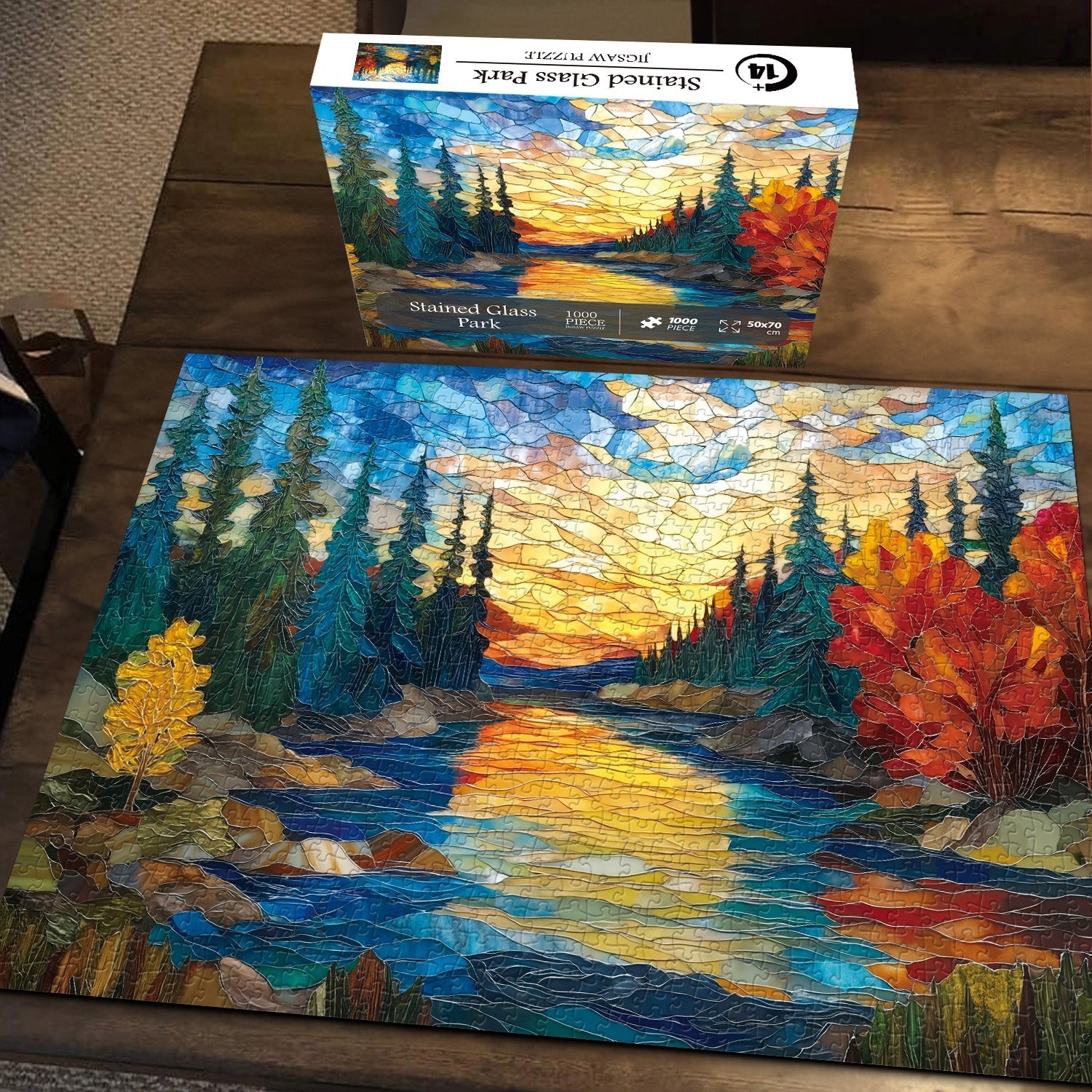 Parque de vidrieras rompecabezas Puzzle 1000 piezas