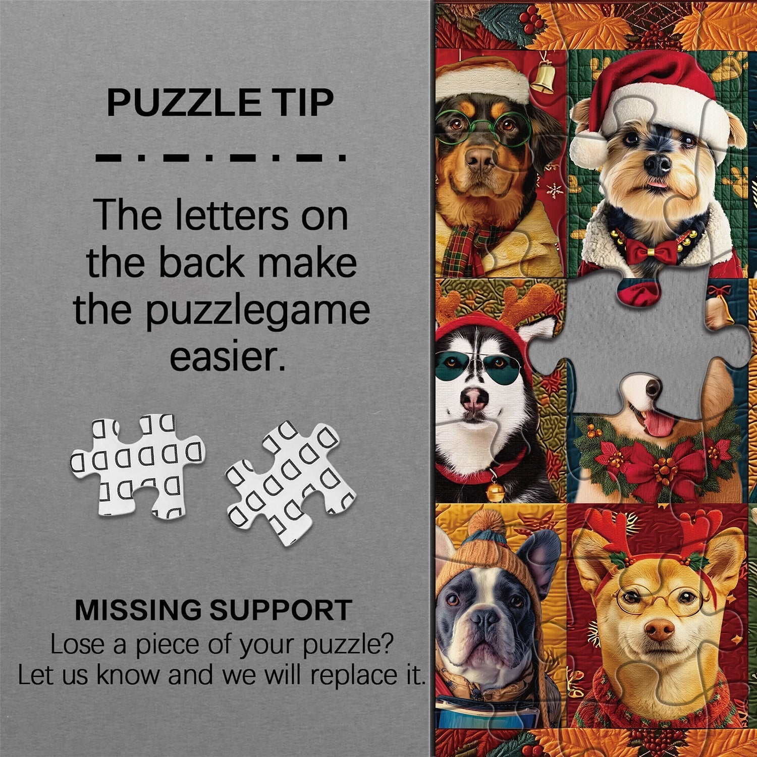 Perros de Navidad rompecabezas rompecabezas 1000 piezas