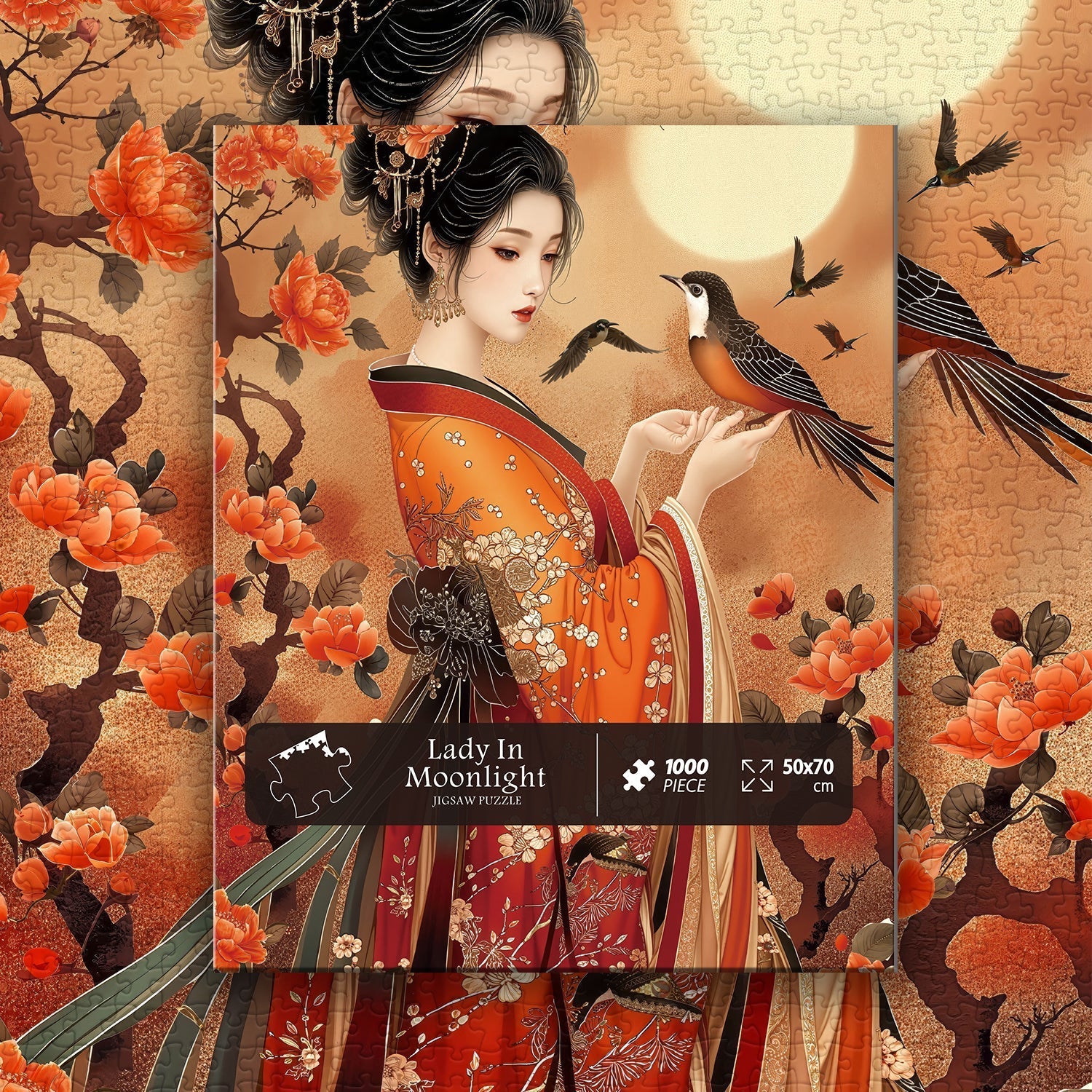 Lady In Moonlight Jigsaw Puzzle 1000 Pieces