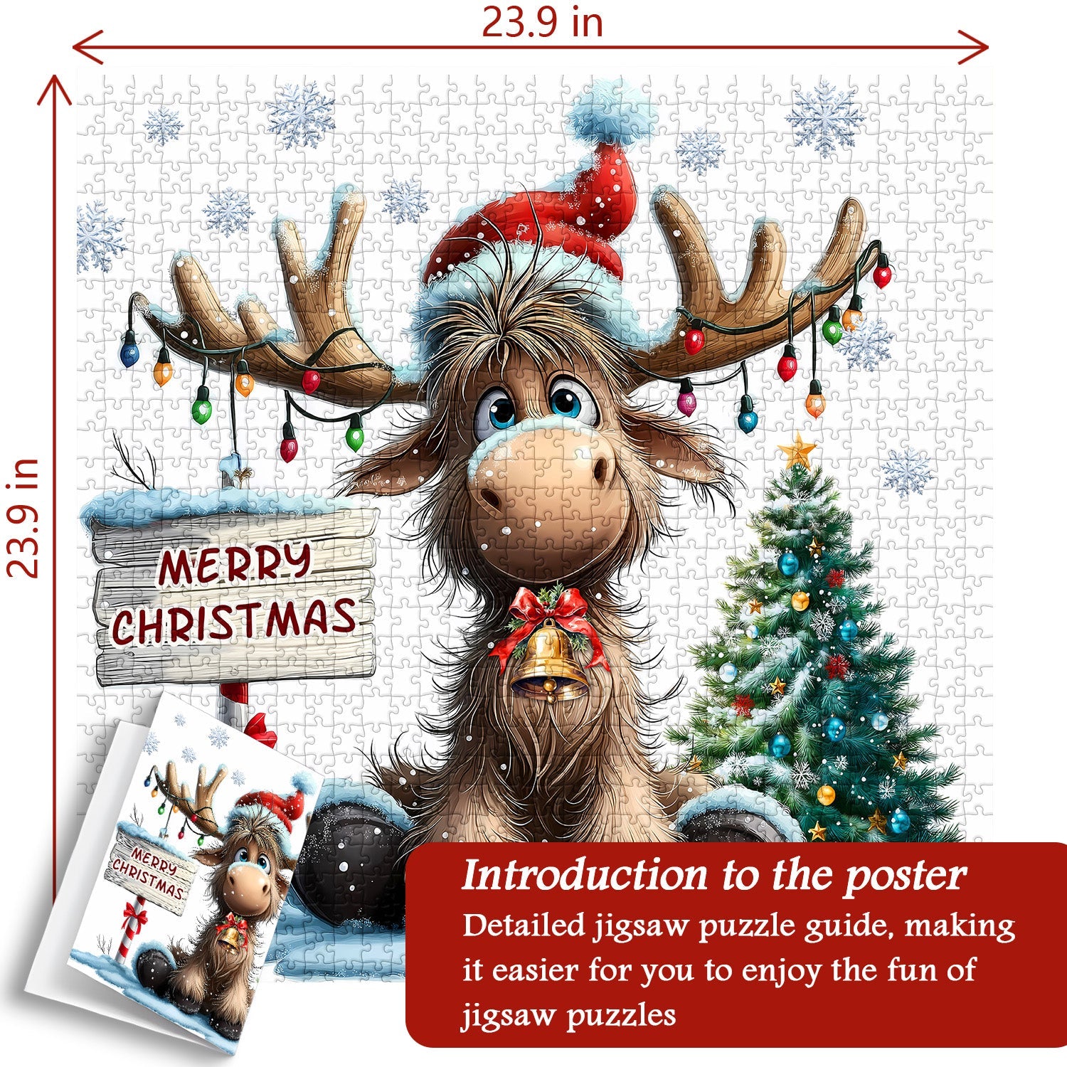 Elk Christmas Celebration Jigsaw Puzzles 1000 Pieces