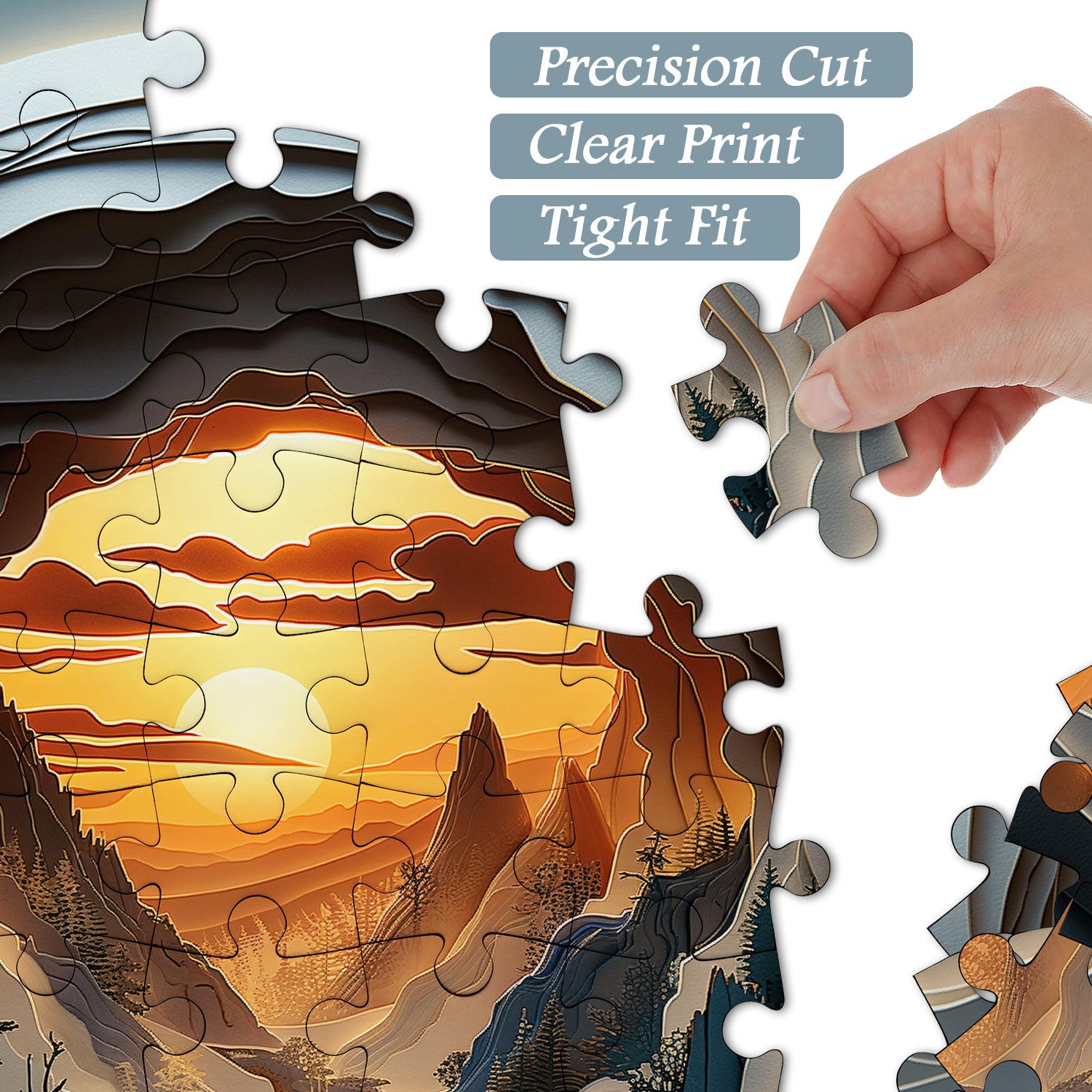 3D Fantasy Landscape Jigsaw Puzzle 1000 piezas
