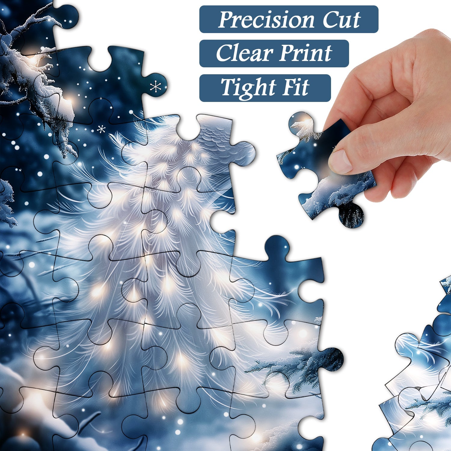 Snowlit Peacock Jigsaw Puzzle 1000 Pieces