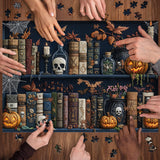 Spooky Bookshelf Nights Rompecabezas 1000 piezas