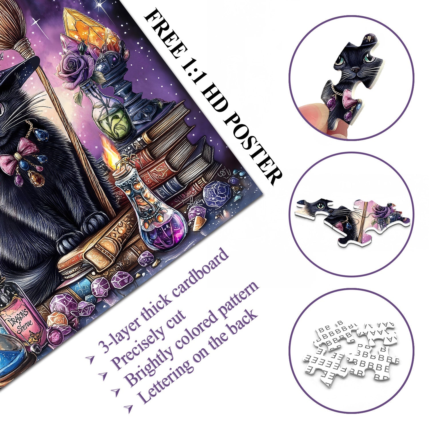 Meow Starry Night Jigsaw Puzzle 1000 Pieces