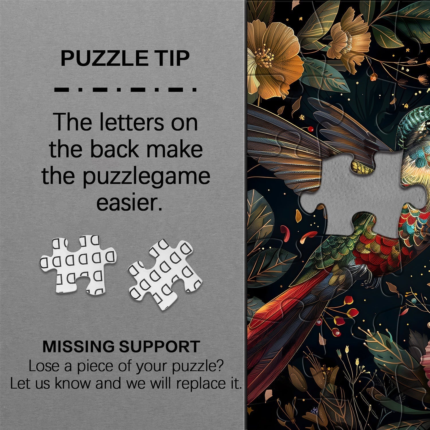 Rompecabezas de colibrí vívido 1000 piezas