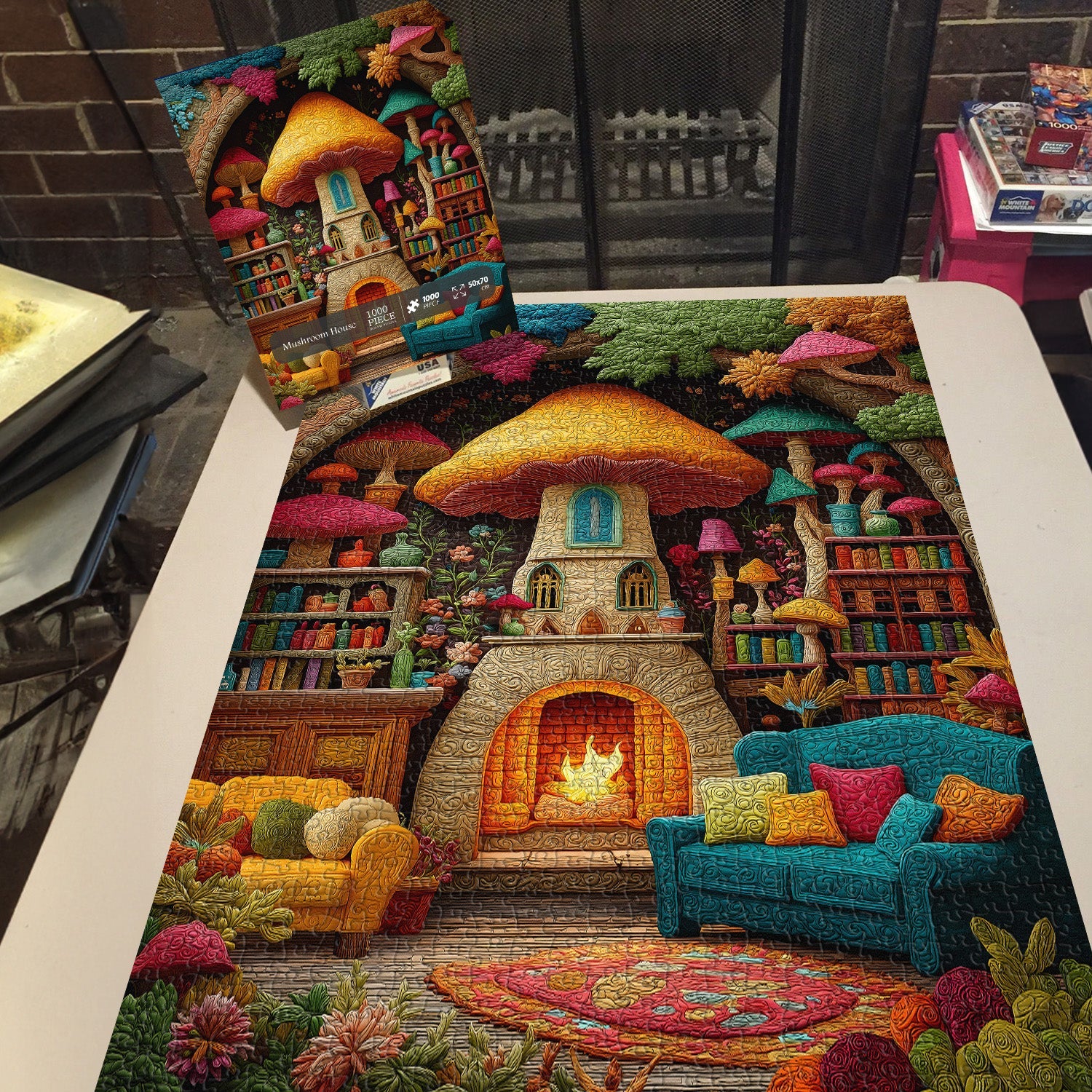 Mushroom House Jigsaw Puzzle 1000 Pieces