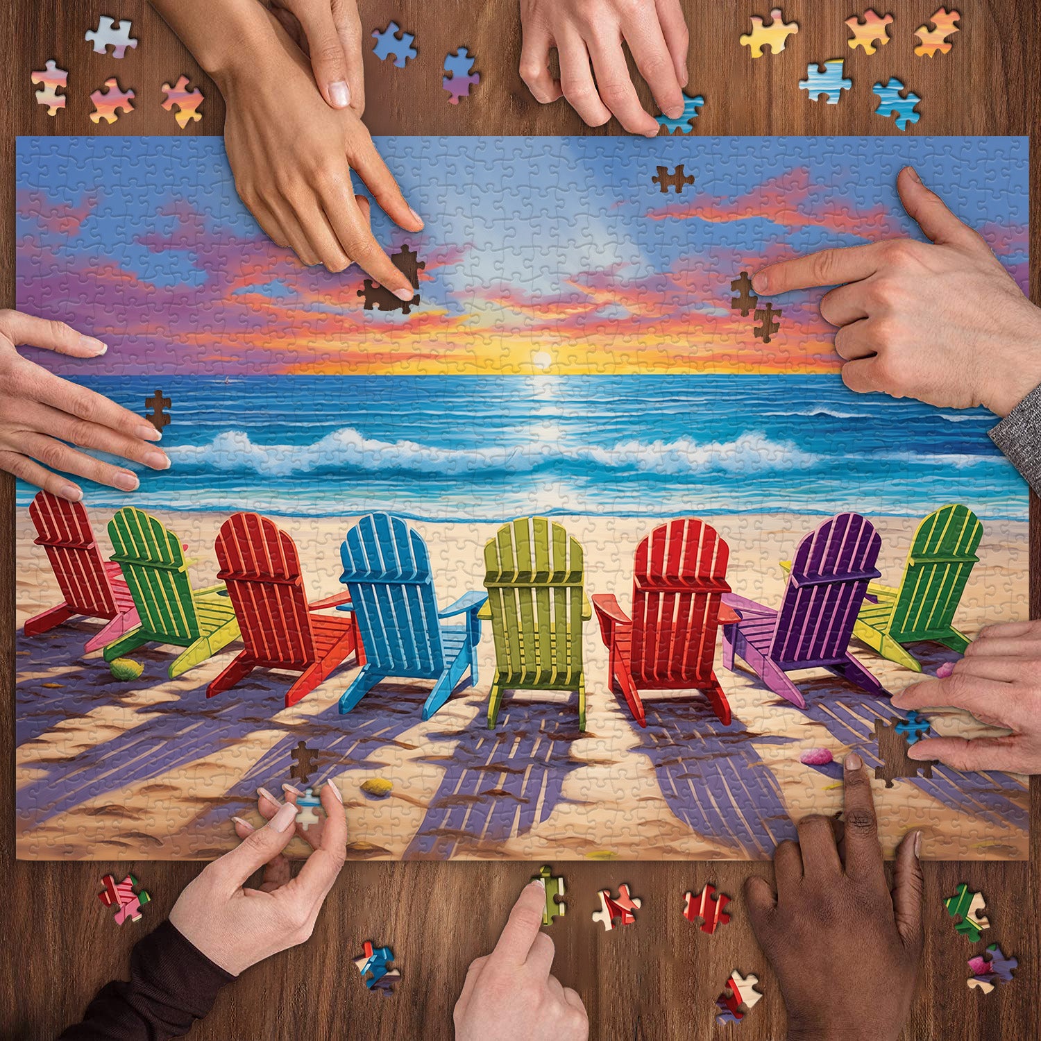 Beach Sunset Jigsaw Puzzle 1000 piezas