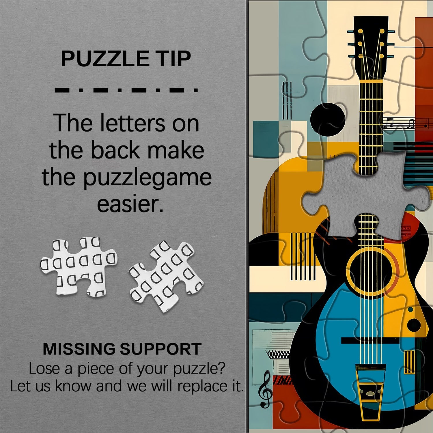 Puzzle de guitare d'art moderne 1000 pièces